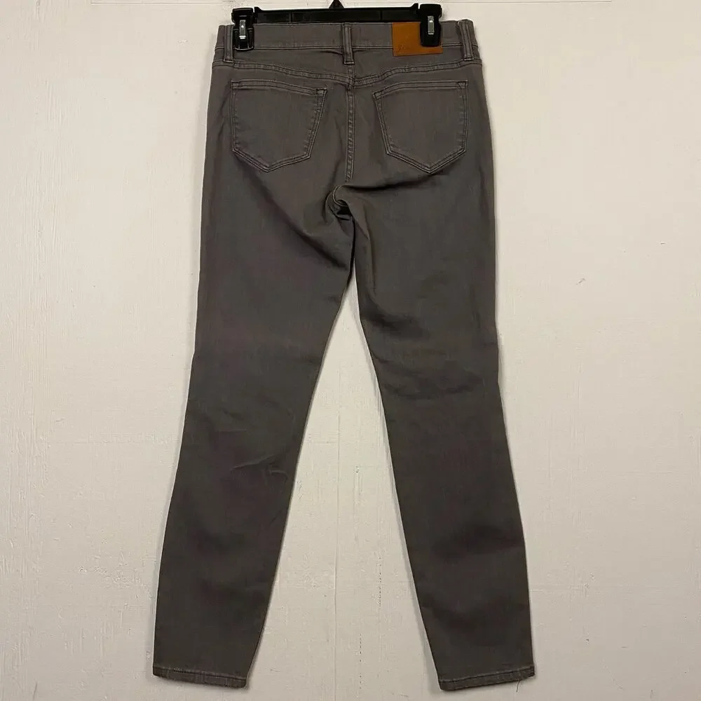 J. Crew Gray Whiskered Toothpick Jeans Size 27